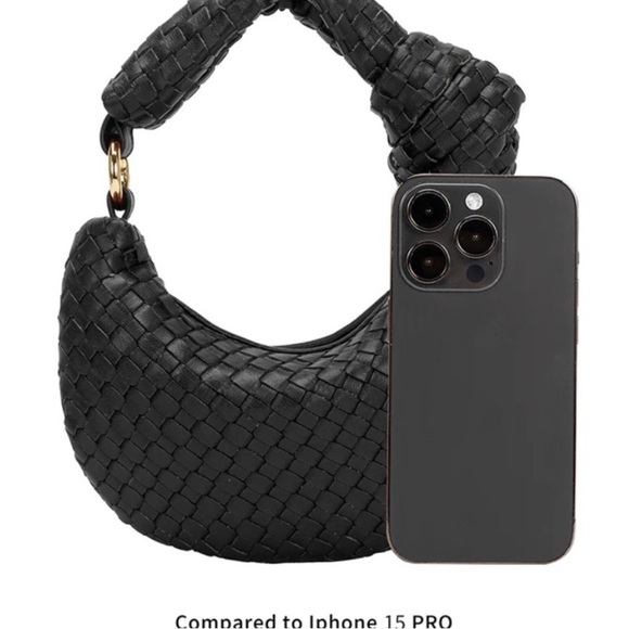 NWT Melie Bianco Woven Ivory Hobo Mini Bag - Picture 7 of 7